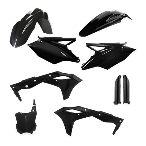 Kit Plastique Complet Acerbis Kawasaki 250 KXF 2017 Noir Brillant