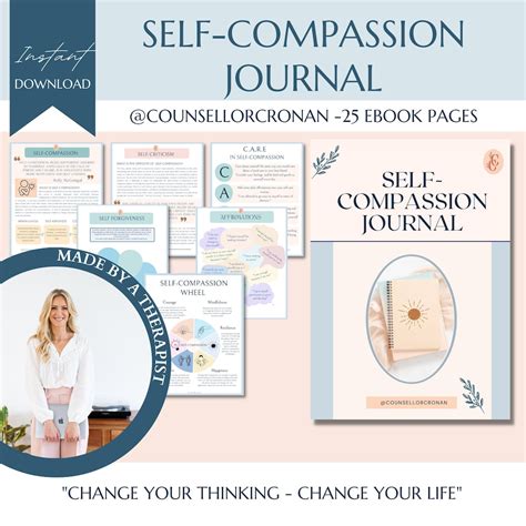 Self Compassion Journal Self Care Workbook Positive Etsy