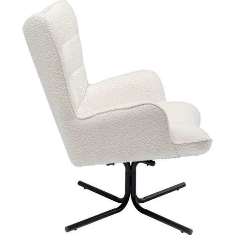 Swivel Armchair Oscar Boucle Cream KARE Design SA Decor Design