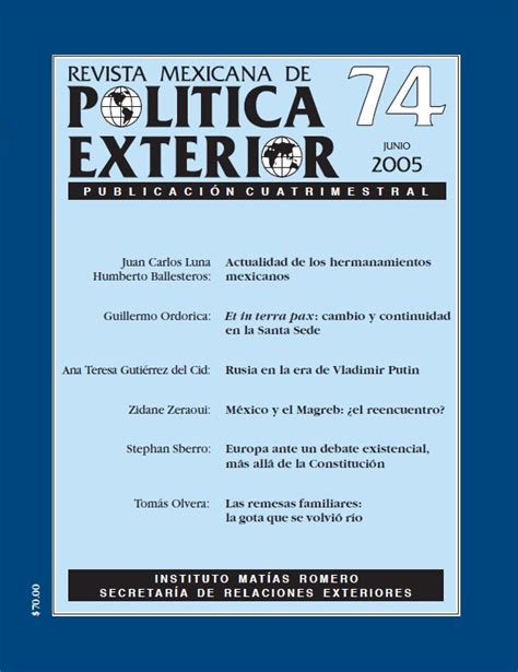 Reseña de Olga Pellicer coord gral Las relaciones de México con el