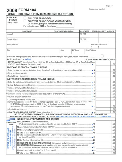 Colorado Withholding Tax Table 2017