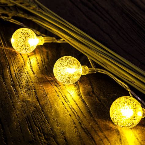 Led Solar Outdoor String Lights Globe String Fairy Lights For Garden