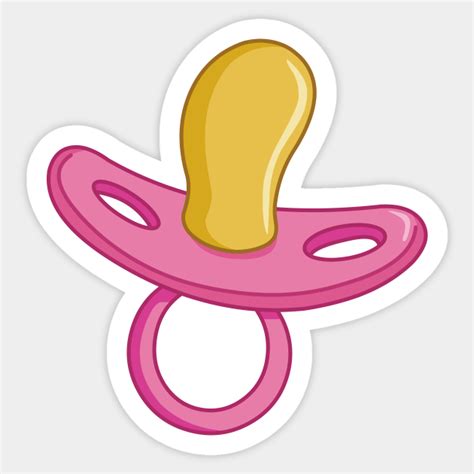 Pink Pacifier Pacifier Sticker Teepublic