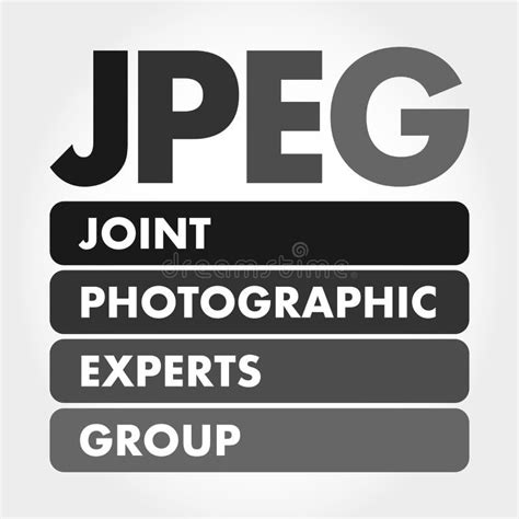 Grupo Conjunto De Expertos Fotográficos De Jpeg Stock de ilustración