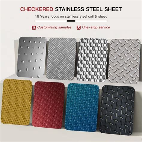 SS 304 Stainless Steel Checkered Plate 5mm 6mm Decorative Stainless