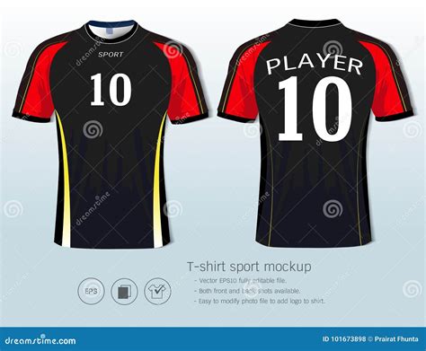 Molde Do Projeto Do Esporte Do T Shirt Para O Clube Do Futebol Ou Todo