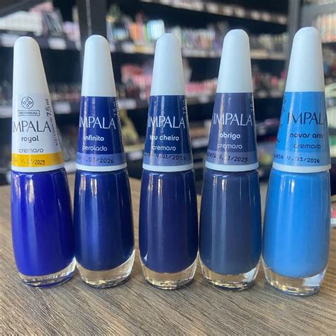 Kit Esmaltes Tons De Azul Impala 1 Shopee Brasil Em 2024 Esmalte De