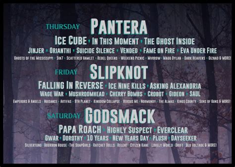 Slipknot Pantera Godsmack To Headline Rock Fest Trendradars