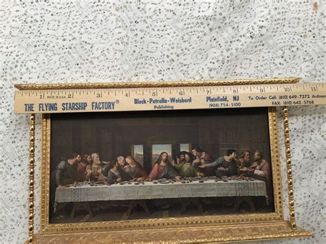 Vintage Ornate Brass Frame With Last Supper Lithograph Etsy