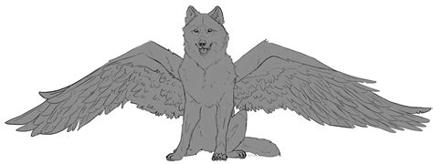 F2u Winged Wolf Base Progress Image By Demnitate On Deviantart