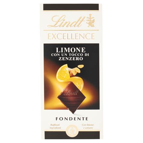 Lindt Excellence Tavoletta Cioccolato Fondente Limone E Zenzero G