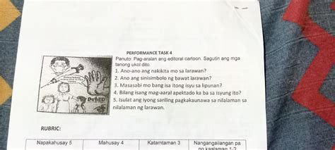 Panuto Pag Aralan Ang Editoral Cartoon Sagutan Ang Mga Tanong Ukol