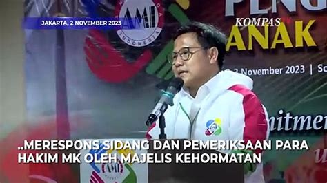 Respons Dua Bacawapres Soal MKMK Usut Dugaan Pelanggaran Hakim MK