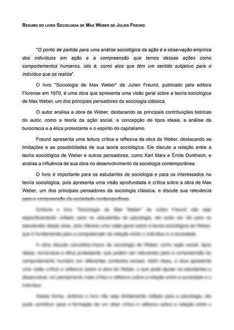 Max Weber Resumo 1