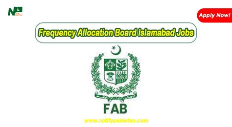 Government Of Pakistan Frequency Allocation Board Islamabad Fab Jobs 2024 Online Apply Notify