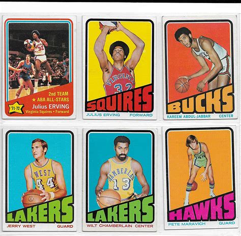 1972 1972 73 Topps Basketball Complete Set 264 Cards Julius Erving