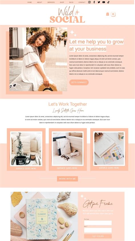 Wix Website Template Coaching Website Template Blogger Website Theme