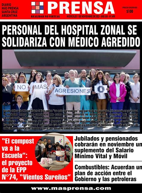 Tapa diario Más Prensa miércoles 1 de noviembre de 2023 Prensa