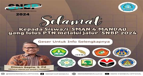 Selamat Kepada Siswa I Sman Mandau Yang Lulus Ptn Melalui Jalur Snbp