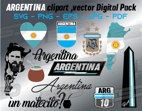 Argentina Digital Vector Pack Svg Etsy España