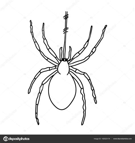 Cute Spider Cartoon Black And White