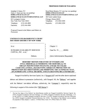 Fillable Online Proposed Form Of Pleading Fax Email Print Pdffiller