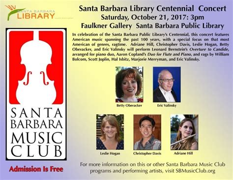 Centennial Concert Santa Barbara Music Club