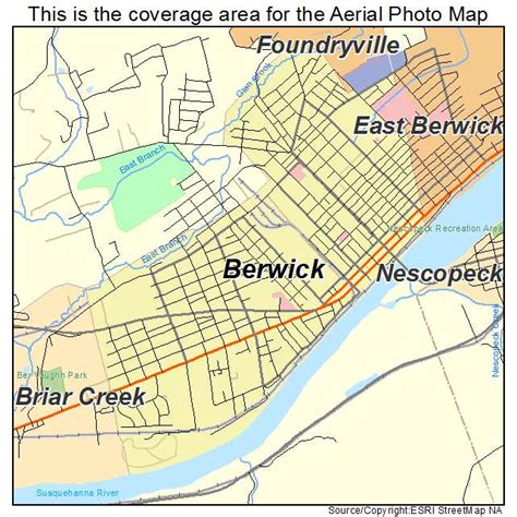 Aerial Photography Map of Berwick, PA Pennsylvania