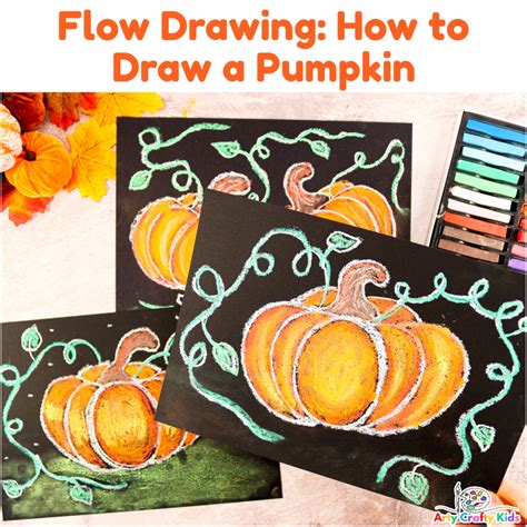 Flow Drawing: Pumpkin Tutorial - Arty Crafty Kids