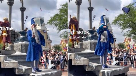 VIDEO: Merlin Loses Shoe During 'Magic Happens' Parade at Disneyland ...