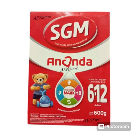 Jual SGM ANANDA 6 12 BULAN 600GR Shopee Indonesia