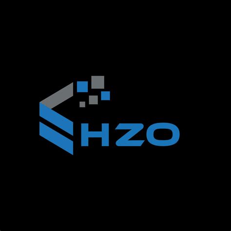 Hzo Letter Logo Design On Black Background Hzo Creative Initials