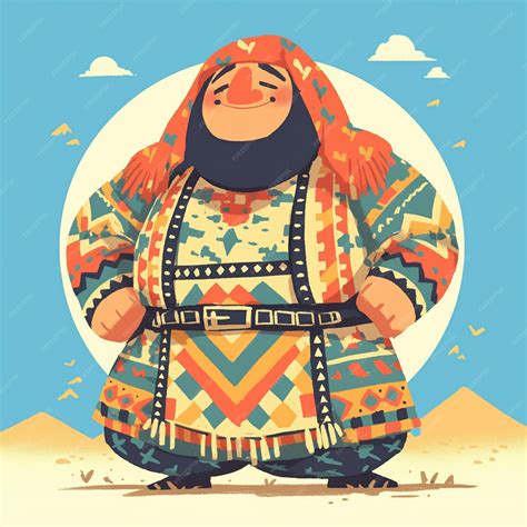 Premium Vector Palestinian Man In Traditional Dabke Dancers Costume