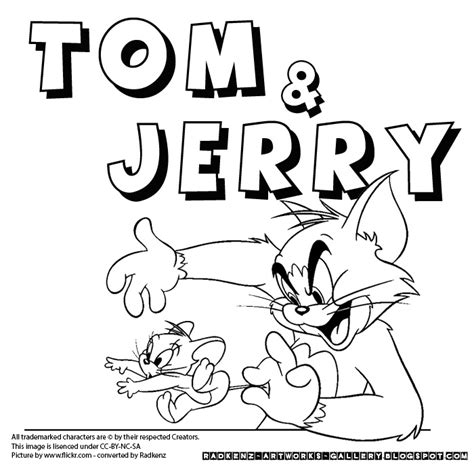 Radkenz Artworks Gallery Tom And Jerry Logo Coloring Page