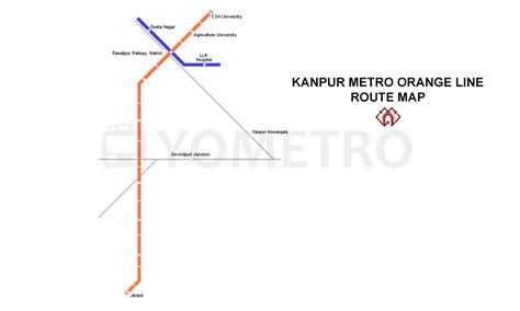 Kanpur Metro Map 2025, Stations & Metro Lines Maps - YoMetro