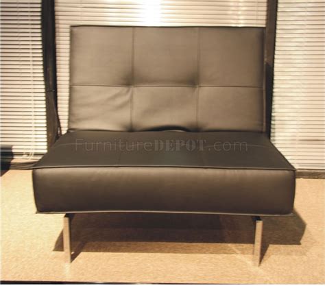 Stylish Armless Sleeper Sofa in Black, White or Red Leatherette