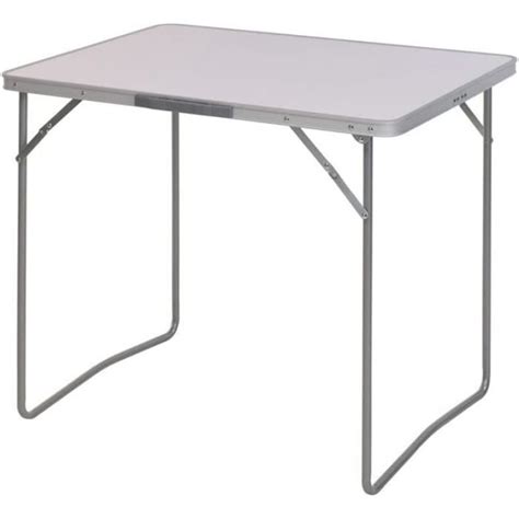 Table De Valise De Camping Pliable Grise 80 X 60 Cm Table Pliante