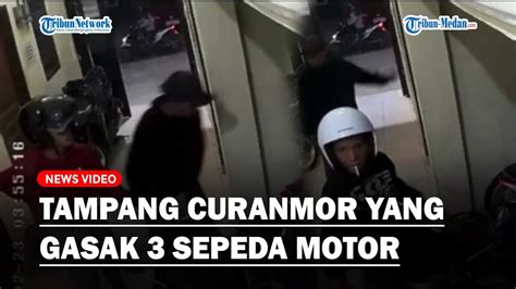 Aksi Komplotan Maling Terekam Cctv Orang Pelaku Gasak Motor