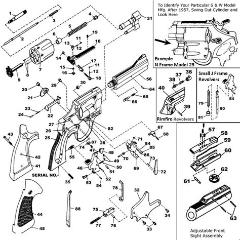 Diagram Of The Breakdown Of A Sandw Model 36 Revolver Wesson R