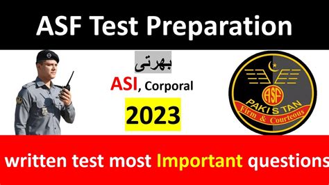 ASF Written Test Preparation 2023 ASF Past Papers MCQs Prepare