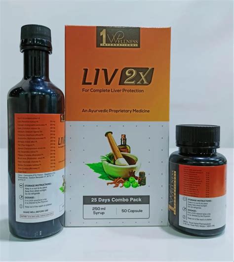 Ayurvedic Liv X Liver Protection Capsules Syrup Combo At Rs Pack