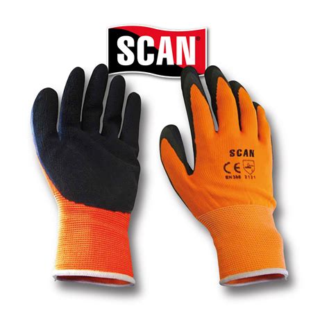 Hi Vis Orange Foam Latex Coated Gloves Resins R Us Suppliers Of