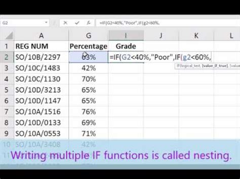 How To Use Multiple IF Functions In Excel YouTube