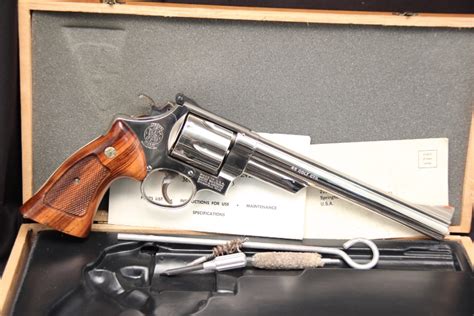 Smith & Wesson Model 25-5 Nickel 45 Colt Double Action Revolver Cased ...