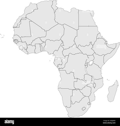 Africa Continent Vector Im Genes De Stock En Blanco Y Negro Alamy