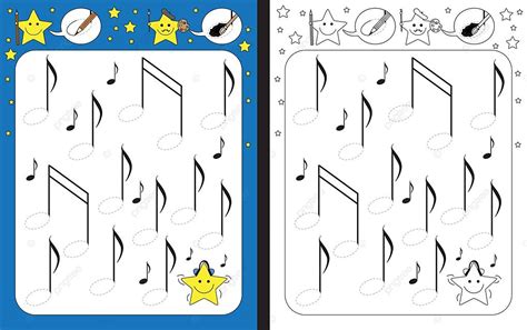 Preschool Worksheet Music Illustration Preschool Vector, Music ...