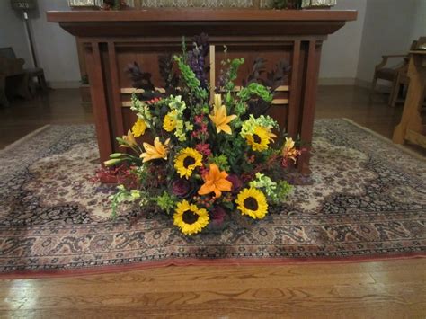 Autumn wedding Altar flowers