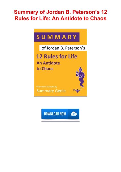 12 Rules For Life An Antidote To Chaos How To 3