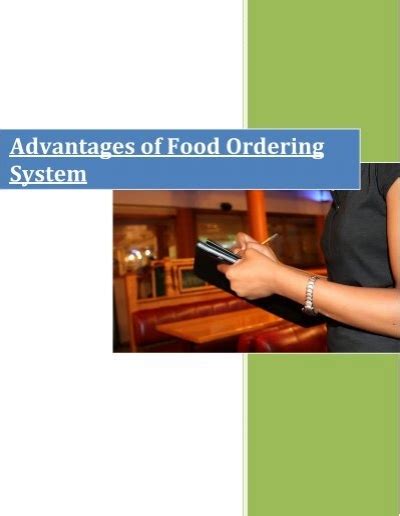 Advantages Of Food Ordering System