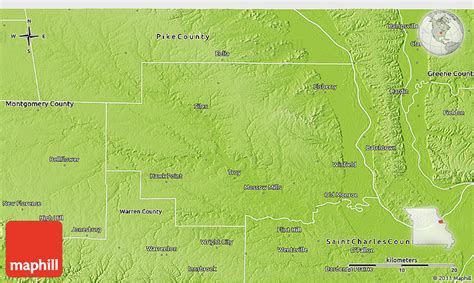 Physical 3D Map of Lincoln County